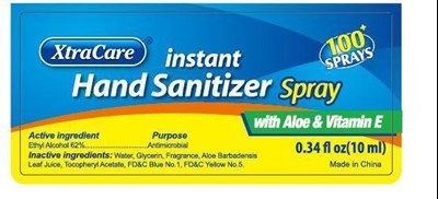 Bottle Label (Hand Sanitizer Spray 10ml)